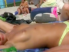 Sexy girls at a beach