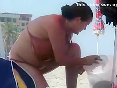 Whale's cleavage caught on a beach