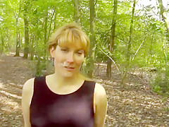 Milf im park mit wichse in der fresse!