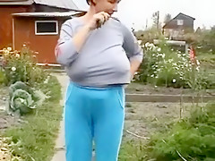 Incredible amateur Big Tits, Outdoor xxx scene