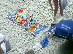 Nude woman preparing food