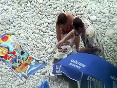 Nude woman preparing food