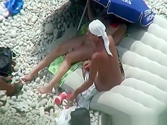 Nude woman preparing food