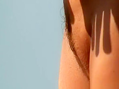 Trimmed pussy mature nudist woman
