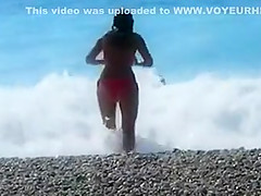Accidental nudity shown in wavy water