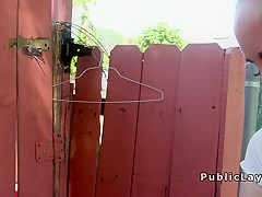 Dude grabs blondes ass for twenty bucks