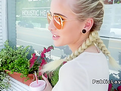 Dude grabs blondes ass for twenty bucks