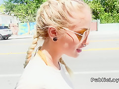 Dude grabs blondes ass for twenty bucks