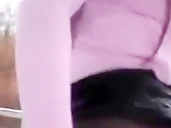 Nylon fetish brit fucked and  huge cumshot on nylon butt