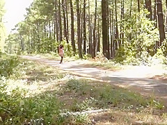 Mona in the woods