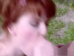 Crazy pornstar in horny outdoor, redhead porn video
