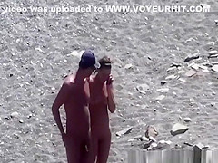 Naturist woman at beach