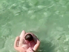 I spied a ton of ladies in the beach cabin