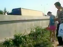 Cute college girl plays ball !