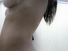 Nice body chick in beach cabin