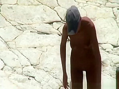 Skinny nudist with tight body