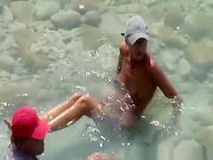 Skinny nudist with tight body