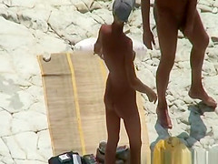 Skinny nudist with tight body