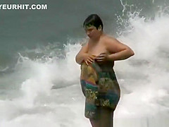 Busty and fat mature nudist