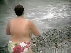 Busty and fat mature nudist