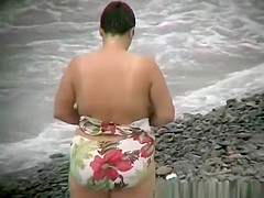 Busty and fat mature nudist