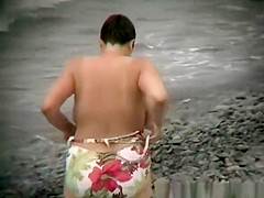 Busty and fat mature nudist