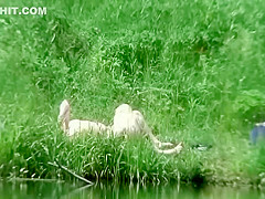 Older guy fucks a teen girl by the river