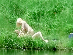 Older guy fucks a teen girl by the river