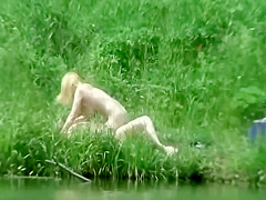 Older guy fucks a teen girl by the river