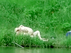 Older guy fucks a teen girl by the river