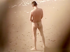 lone couple has sex on public beach
