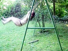 Nude in her garden
