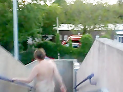 Small titted milf suzy naked bridge walk.