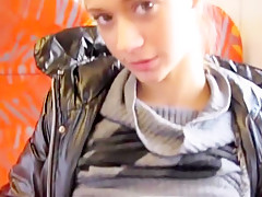 Girl nude in public train