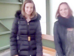 Girl masturbates openly in public transport