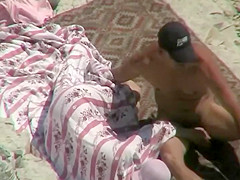 He disturbed her beach relaxation