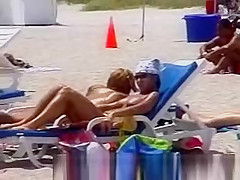 Hot topless at the beach