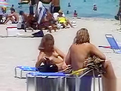 Hot topless at the beach