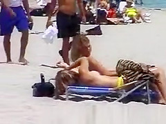 Hot topless at the beach