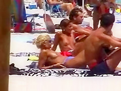 Hot topless at the beach