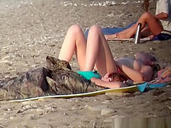 Sleepy topless chick