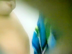 Amazing tits in swimming pool cabin