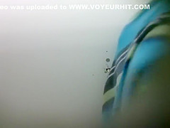 Amazing tits in swimming pool cabin