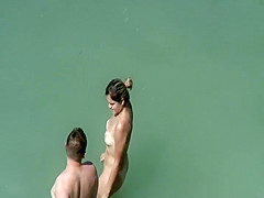 Voyeur caught funny sex in the water