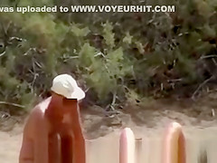 Nude couples on beach