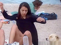 Small boobs nudist chick with trimmed pussy