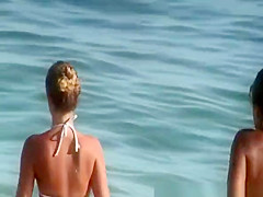 Long hair blonde teen in sexy bikini