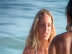 Long hair blonde teen in sexy bikini