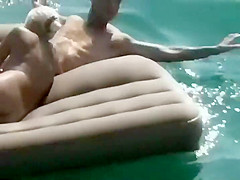 Cute couple floating and fucking