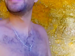 Petite girl has hard sex in cave